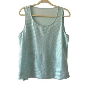 Chico's Sequin Light Blue Tank Top Size Large